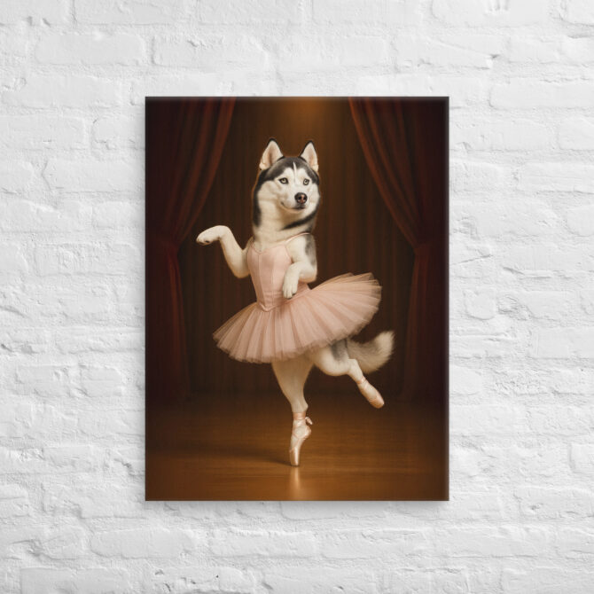 Ballet Dancer – Custom Work-Themed Pet Portrait Canvas - Image 2