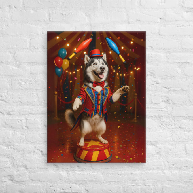 Circus Performer – Custom Work-Themed Pet Canvas Portrait - Image 2