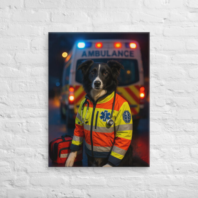 Paramedic Hero – Custom Pet Portrait Canvas - Image 2