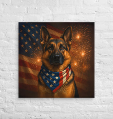 Star-Spangled Portrait – Custom Pet Canvas Wall Art