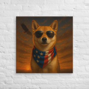 All-American Hero Custom Pet Canvas Wall Art – Patriotic Home Décor