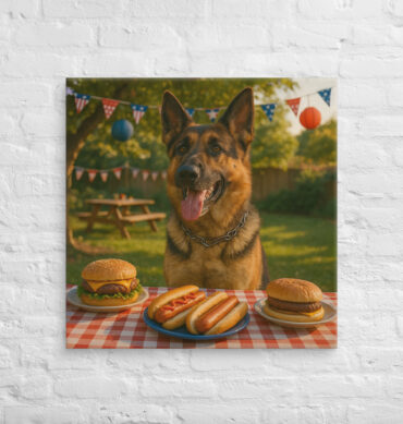 BBQ & Freedom Custom Pet Canvas Wall Art – Patriotic Home Décor