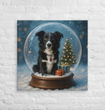 Snow Globe Pet Canvas Wall Art – Custom Winter Home Décor