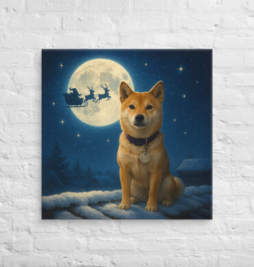 Christmas Eve Night Sky – Custom Pet Canvas Wall Art