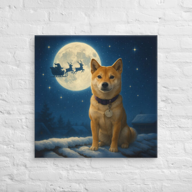 Christmas Eve Night Sky – Custom Pet Canvas Wall Art