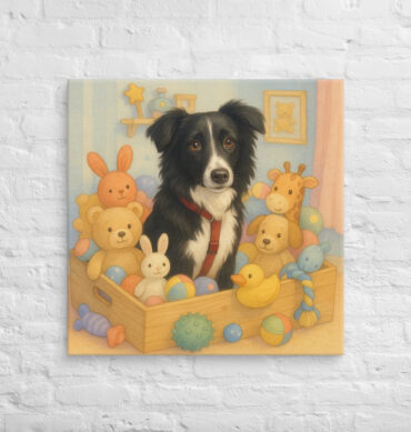 Toy Box Dreams – Custom Pet Canvas Wall Art for Unique Home Décor