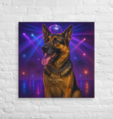 Custom Pet Canvas Wall Art – Disco Fever Design