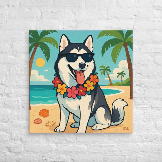 Tropical Paradise Custom Pet Canvas Wall Art – Unique Home Décor Gift