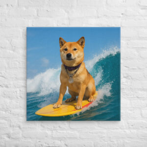 Surf’s Up Pup – Custom Pet Canvas Wall Art for Home Décor