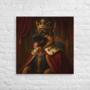 King’s Throne Custom Pet Canvas Wall Art – Regal Home Décor