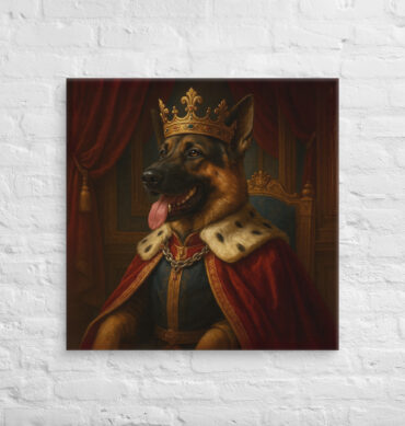 King’s Throne Custom Pet Canvas Wall Art – Regal Home Décor