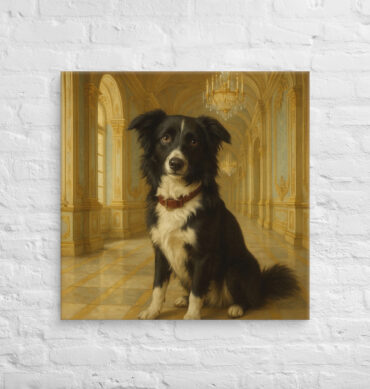 Custom Pet Canvas Wall Art – Baroque Palace Hallway Design