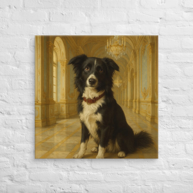 Custom Pet Canvas Wall Art – Baroque Palace Hallway Design