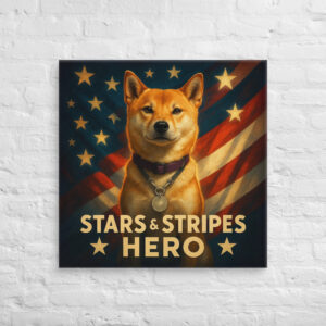 Stars & Stripes Hero – Custom Pet Canvas Wall Art