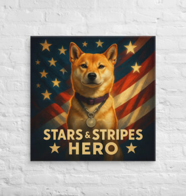 Stars & Stripes Hero – Custom Pet Canvas Wall Art