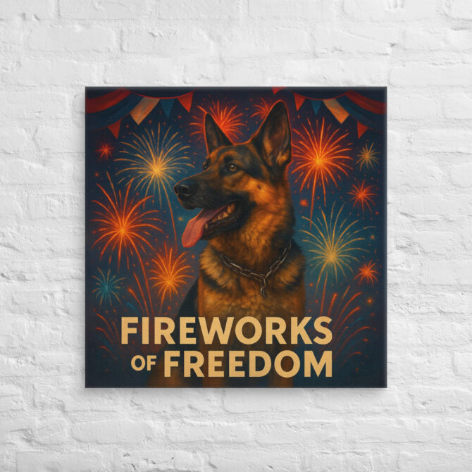 Fireworks of Freedom – Custom Pet Canvas Wall Art for Home Décor
