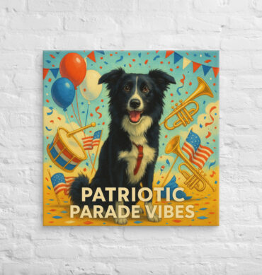 Patriotic Parade Vibes – Custom Pet Canvas Wall Art