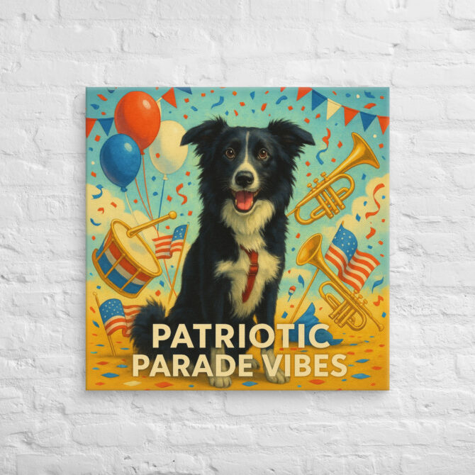 Patriotic Parade Vibes – Custom Pet Canvas Wall Art