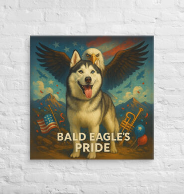 Bald Eagle’s Pride – Custom Pet Canvas Wall Art for Patriotic Home Décor