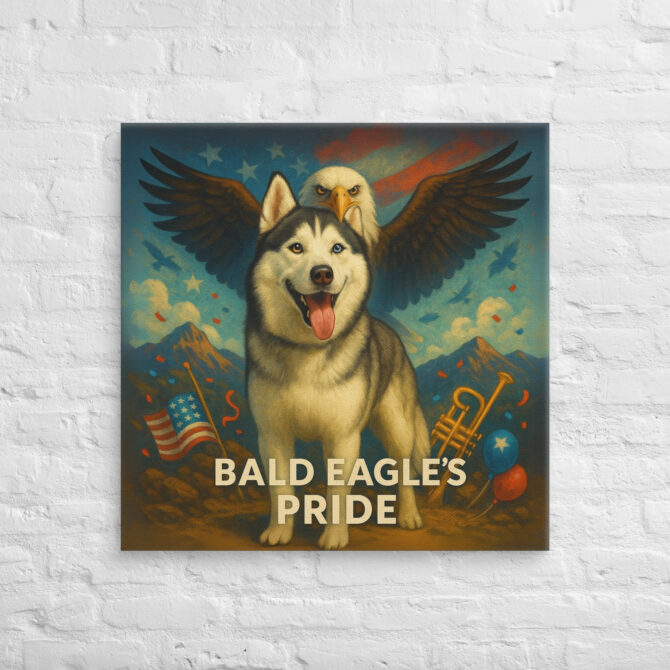 Bald Eagle’s Pride – Custom Pet Canvas Wall Art for Patriotic Home Décor