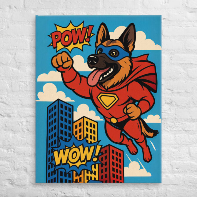 Superhero Sidekick – Custom Pet Canvas Wall Art - Image 3