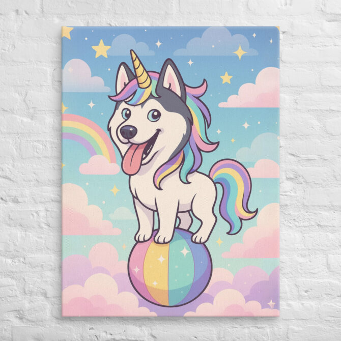 Super Cute Pet Unicorn – Custom Canvas Wall Art with Your Pet’s Portrait - Image 3