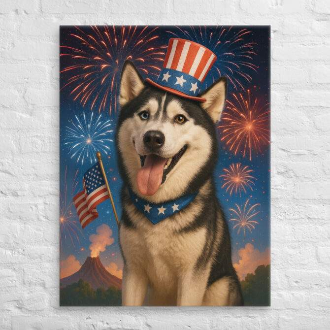 Fourth of July Fireworks – Custom Pet Canvas Wall Art - Image 3