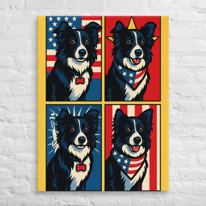 Red, White & Blue Pop Art – Custom Pet Canvas Wall Art - Image 3