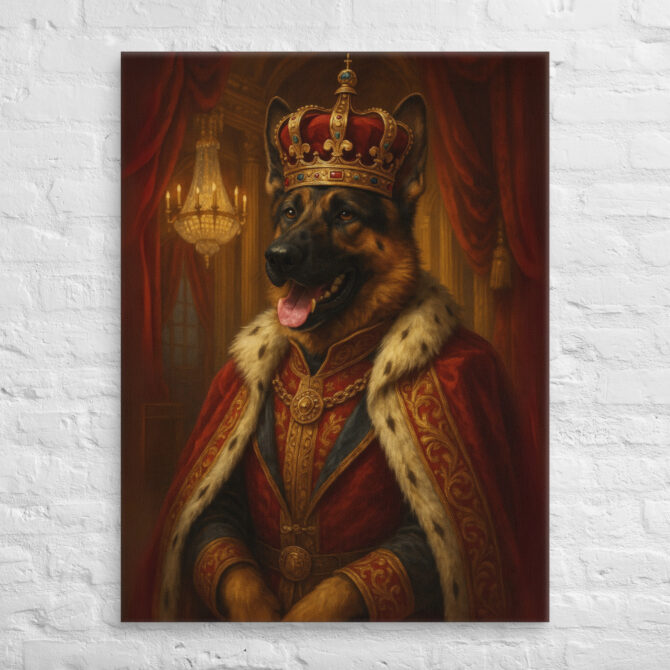 Fantasy Royal Portrait – Custom Pet Canvas Wall Art - Image 3