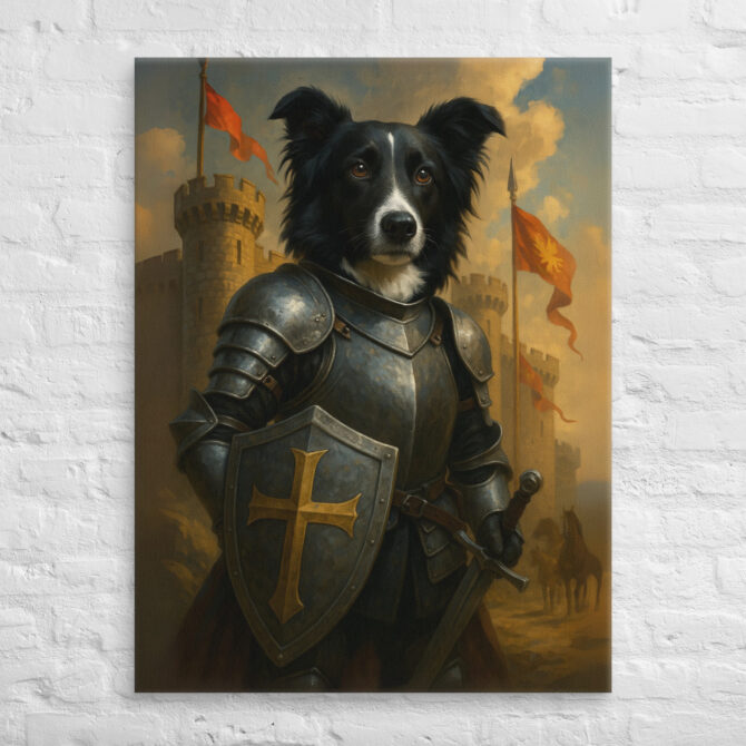 Medieval Knight Pet – Custom Home Décor Canvas Wall Art - Image 3