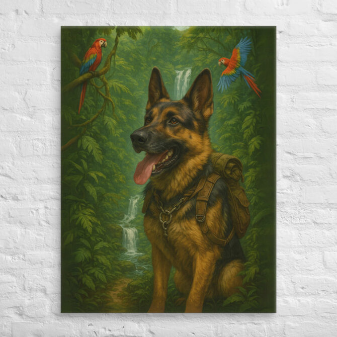 Jungle Explorer Pet – Custom Canvas Wall Art with Your Pet’s Portrait - Image 3