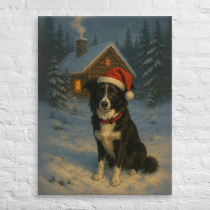 Snowy Cabin Retreat – Custom Pet Canvas Wall Art - Image 3