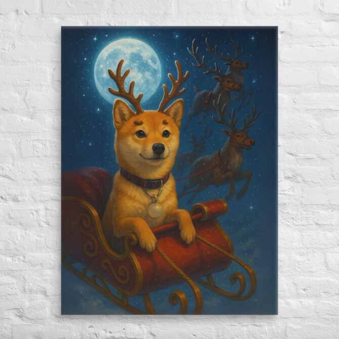 Reindeer Ride Adventure – Custom Pet Canvas Wall Art - Image 3