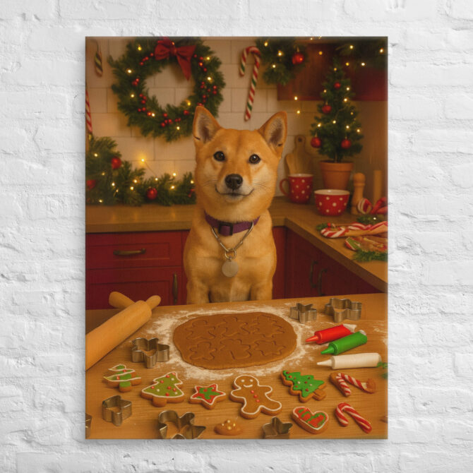 Christmas Cookie Kitchen – Custom Pet Canvas Wall Art with Your Pet - Image 3