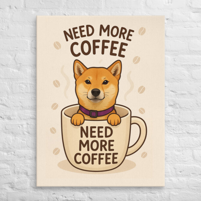 Coffee & Chaos – Custom Pet Canvas Wall Art - Image 3
