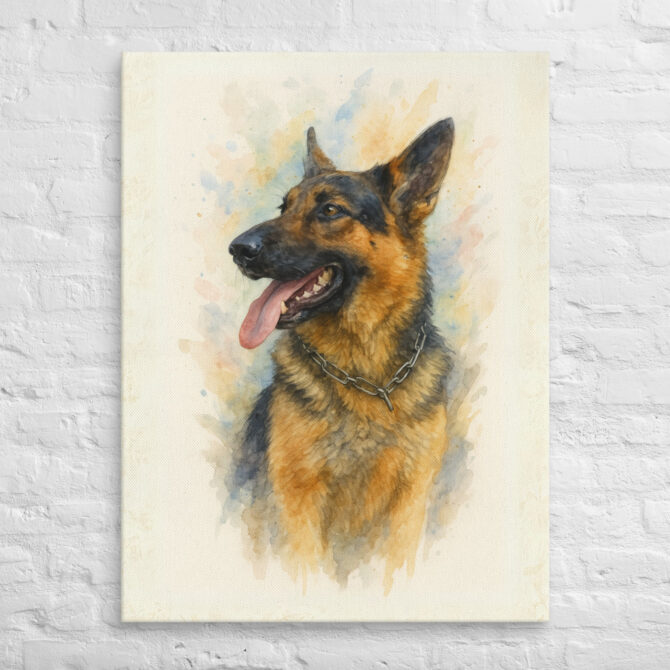 Watercolor Portrait – Custom Pet Canvas Wall Art - Image 3