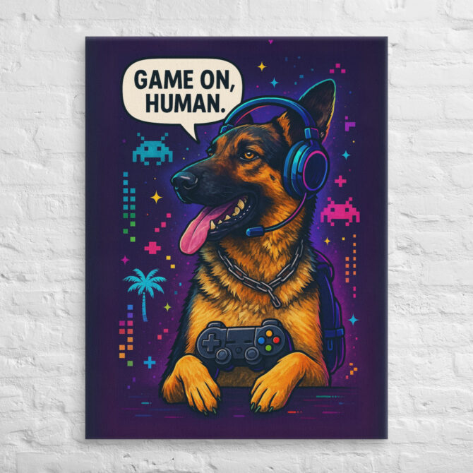 Pet Gamer Mode – Custom Pet Canvas Wall Art - Image 3