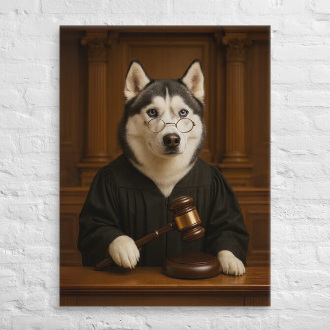 Custom Pet Portrait – Judge Work-Themed Canvas Wall Art - Image 3