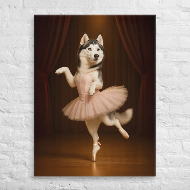 Ballet Dancer – Custom Work-Themed Pet Portrait Canvas - Image 3