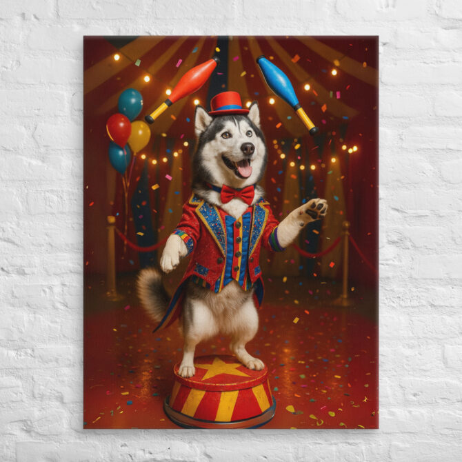 Circus Performer – Custom Work-Themed Pet Canvas Portrait - Image 3
