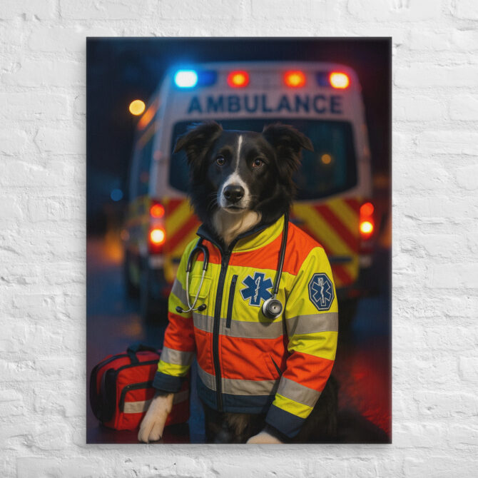 Paramedic Hero – Custom Pet Portrait Canvas - Image 3