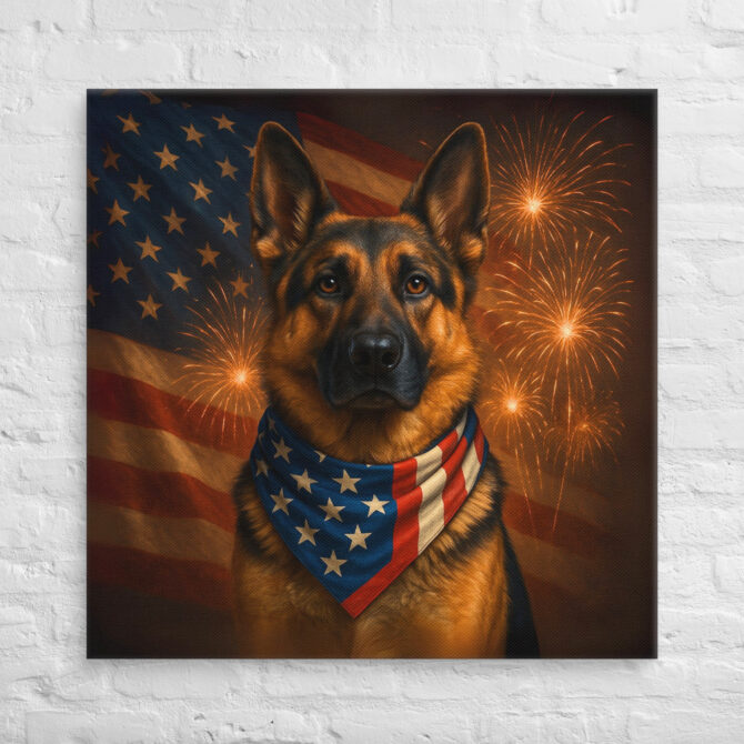 Star-Spangled Portrait – Custom Pet Canvas Wall Art - Image 4