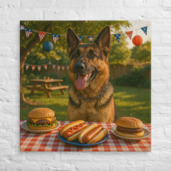 BBQ & Freedom Custom Pet Canvas Wall Art – Patriotic Home Décor - Image 4