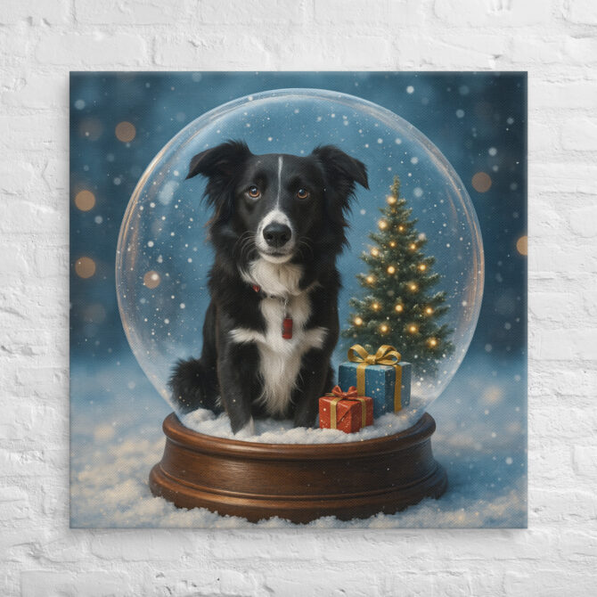 Snow Globe Pet Canvas Wall Art – Custom Winter Home Décor - Image 4