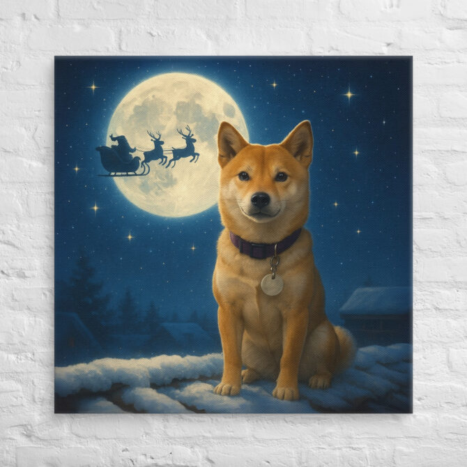 Christmas Eve Night Sky – Custom Pet Canvas Wall Art - Image 4