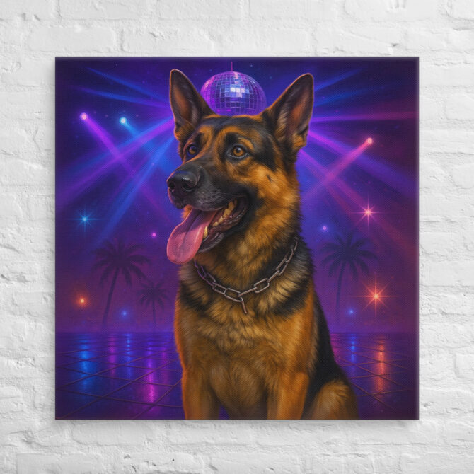 Custom Pet Canvas Wall Art – Disco Fever Design - Image 4