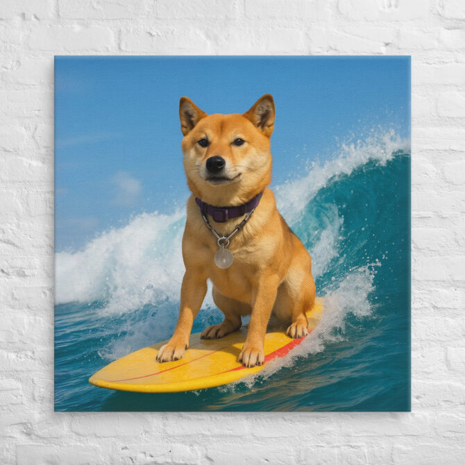 Surf’s Up Pup – Custom Pet Canvas Wall Art for Home Décor - Image 4