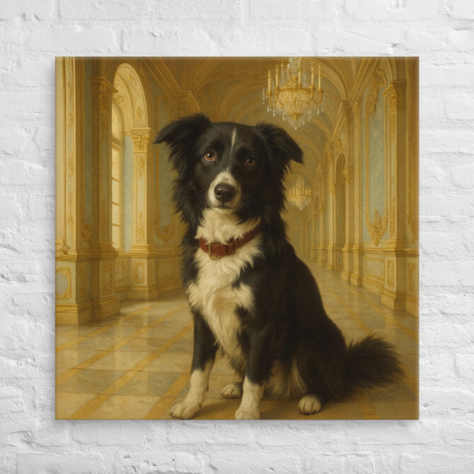 Custom Pet Canvas Wall Art – Baroque Palace Hallway Design - Image 4