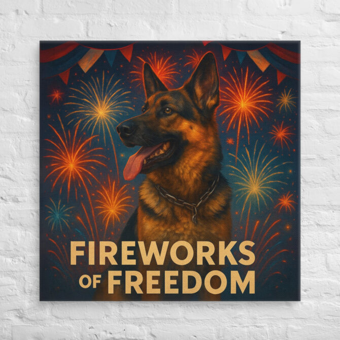 Fireworks of Freedom – Custom Pet Canvas Wall Art for Home Décor - Image 4