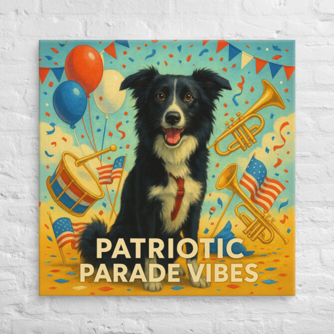 Patriotic Parade Vibes – Custom Pet Canvas Wall Art - Image 4
